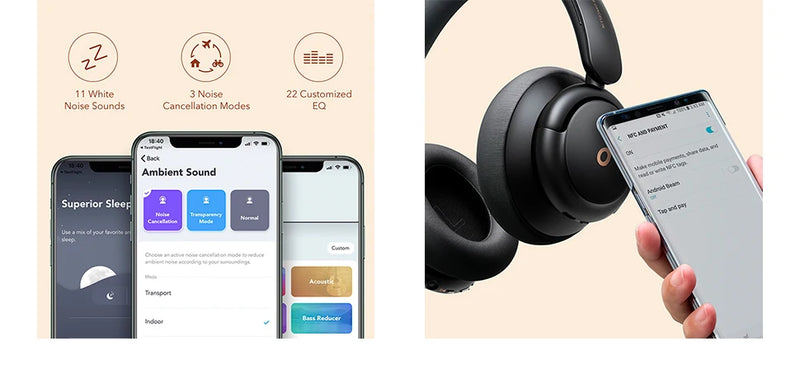 Soundcore by Anker Life Q30 Fones de ouvido híbridos