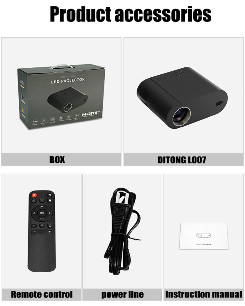 projetor 1080p Android com Dual WiFi 6 e Bluetooth